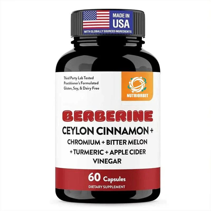 Supporting Healthy Blood Sugar Levels, Adding Berberine, Cinnamon, Turmeric, Apple Cider Vinegar, Bitter Melon, 60 Capsules