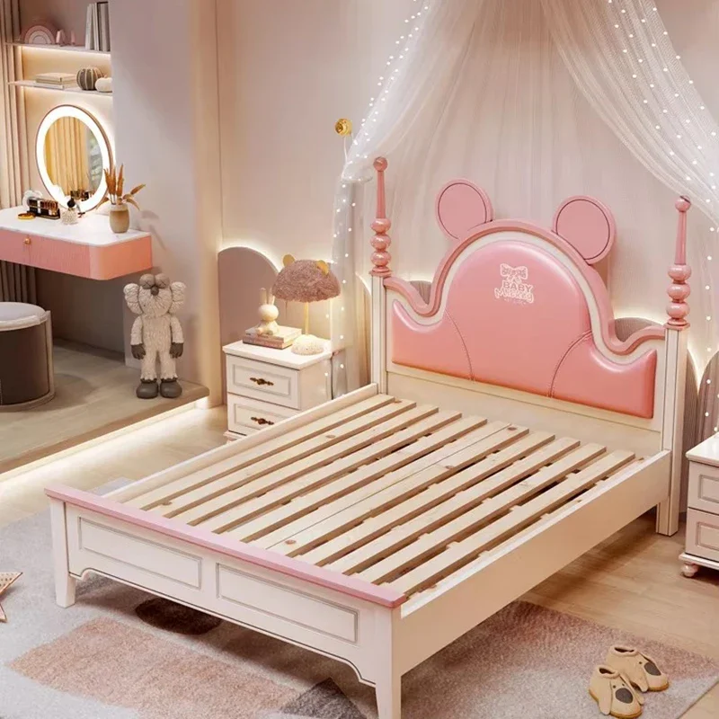 سرير أوروبي حديث فاخر للأميرة موفر للمساحة سرير مزدوج إطارات سرير أطفال فردي لغرفة نوم الفندق Beliche