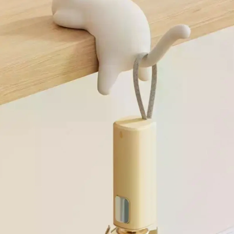 Cute Portable Cat Bag Hook Hanger Table Hook Handbag Backpack Travel Bag Organizer Holder Home Office Decor Desk Side Hooks