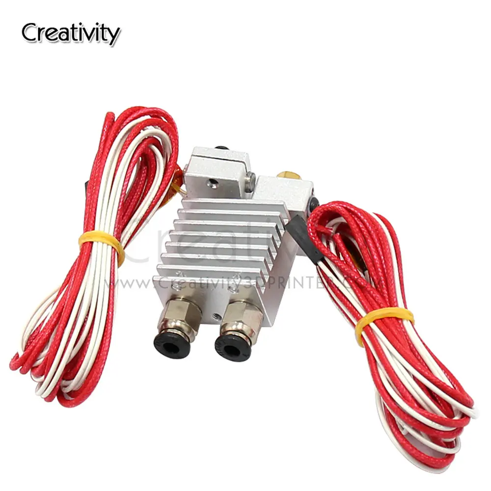 3D Printer Onderdelen 2 In 2 Out Extruder Alle Metalen Hotend Voor 3D Chimera Hotend Kit Multi-Extrusie V6 dual Extruder 0.4Mm/1.75Mm