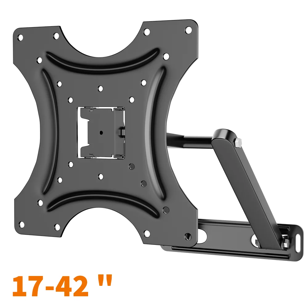 Universelle TV-Monitor-Wandhalterung, Gelenkarme, drehbare Neigungsverlängerung, Drehung für die meisten 17–55 Zoll flachen, gebogenen Fernseher – Detail 5