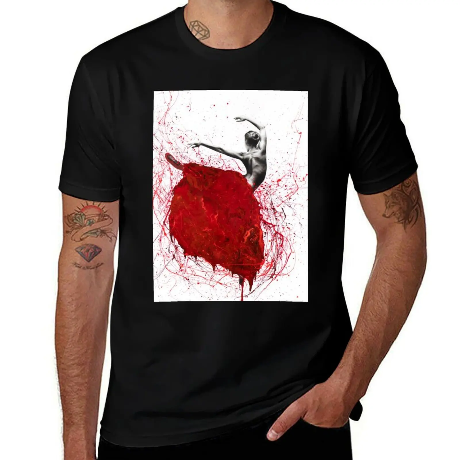 Red Opal Dance T-Shirt Labor Work Casual T-Shirt