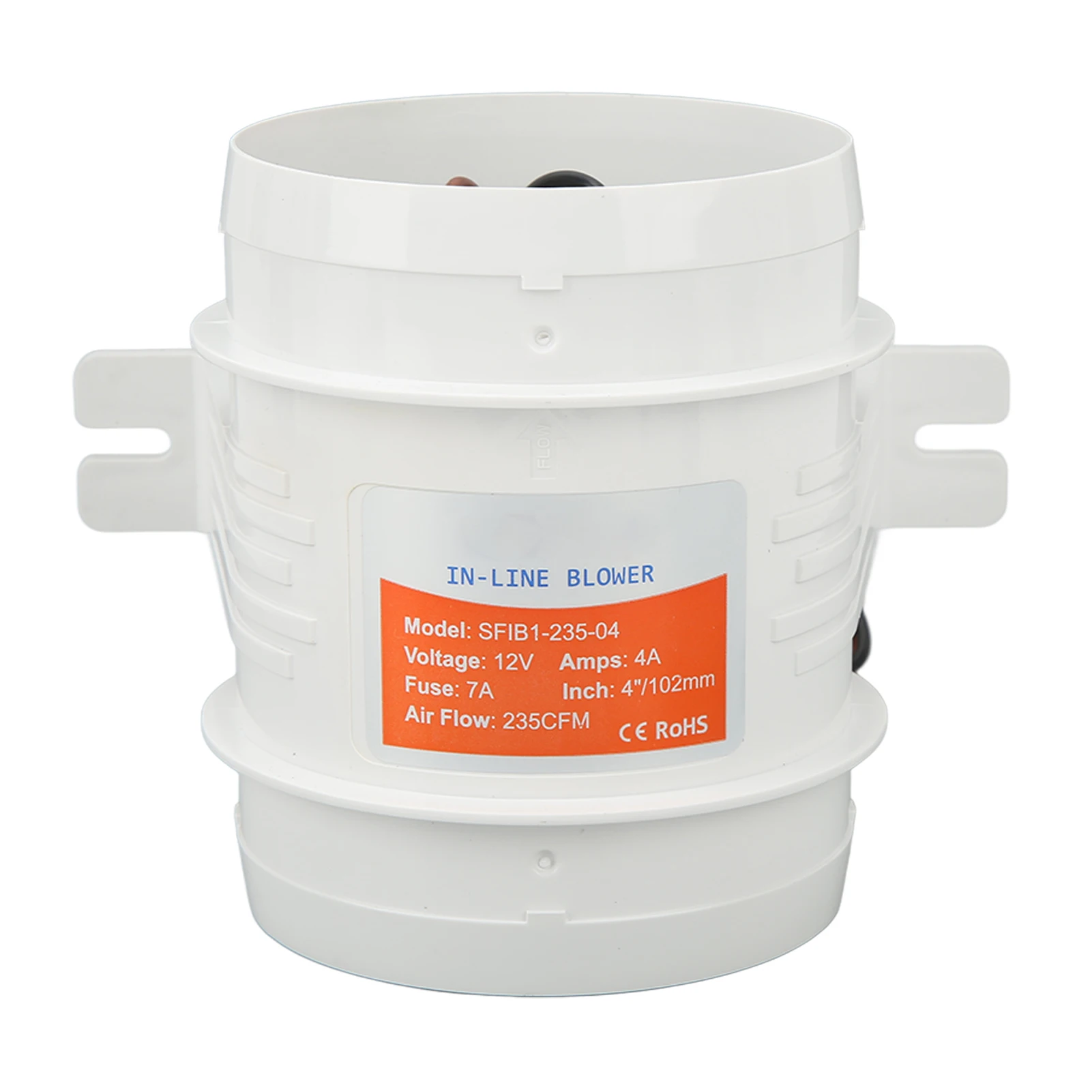 

4in Inline Bilge Air Blower DC12V 235CFM High Air Flow Electric Marine In Line Fan for RVs Boats Yachts