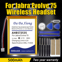 DaDaXiong 500mAh AHB572535 New Battery For Jabra Evolve 75 Wireless Headset / Logitech MX Anywhere 2 3-Wire Plug + Tools