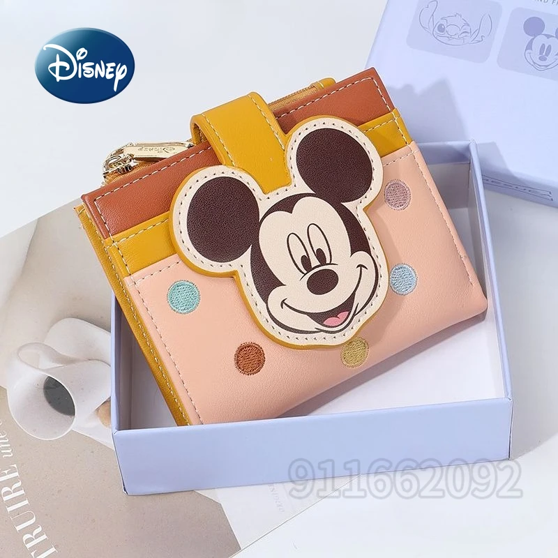 

Disney Mickey New Women's Coin Purse 3D Cartoon Fashion Coin Purse Multiple Card Slots Luxury Fashion Card Holder High Quality