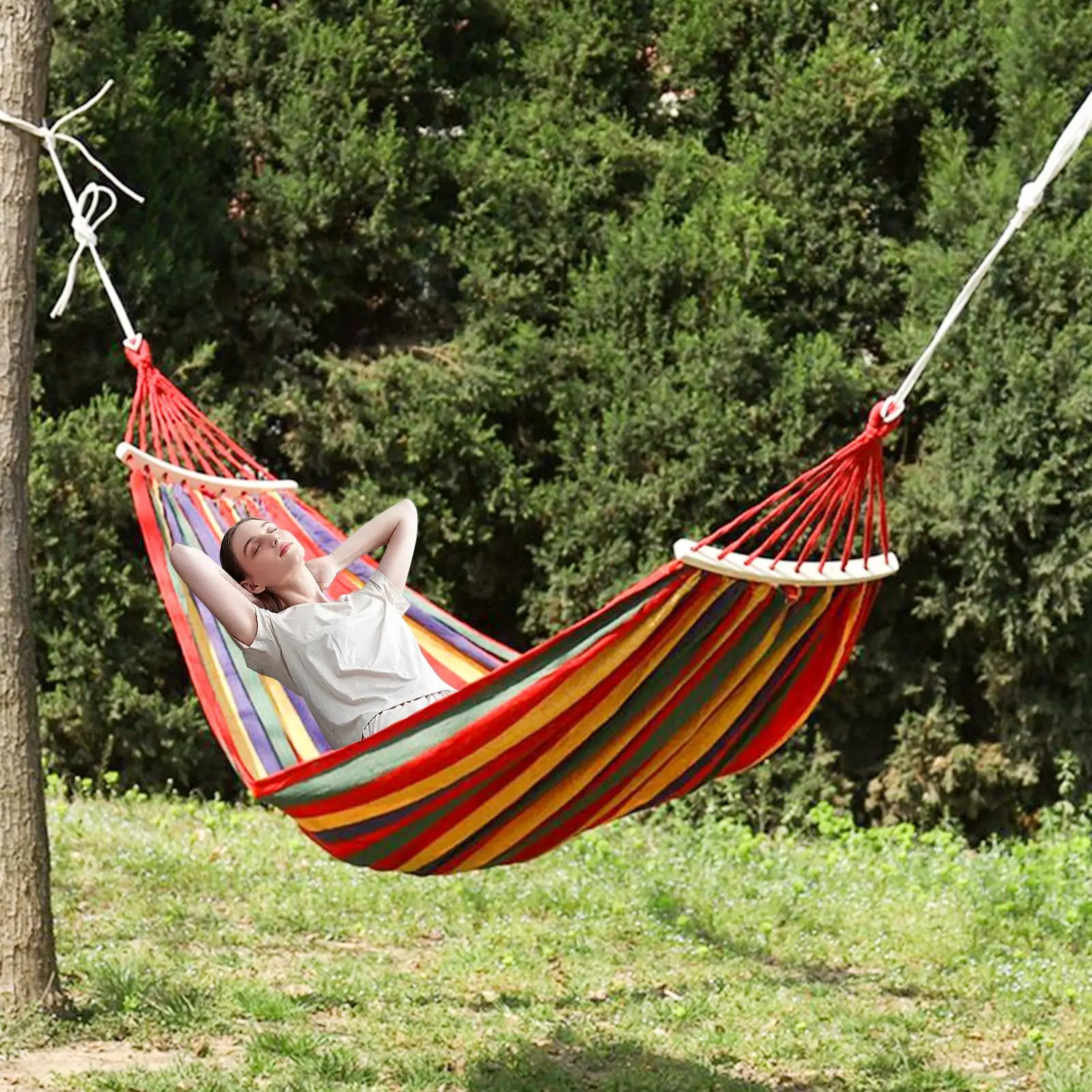 

Hammock For Trees Portable Heavy Duty Boat Hammock Camping Cots Swing For Summer Outdoor Patios Tents Backyards Porch Exterior