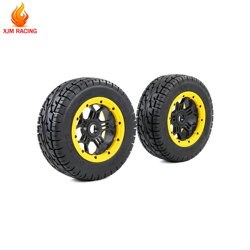 All Terrain Wheel Tires Assembly Kit for 1/5 LOSI 5IVE-T ROFUN ROVAN LT SLT V5 BAJA 5S KINGMOTOR X2 TRUCK RC CAR RACING PARTS