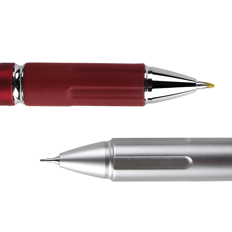 1Pcs SAKURA Multi-function Pen GB4M1004 Color Metal Pole 4-color Gel Pen + Mechanical Pencil for Low Center of Gravity Writing