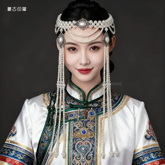 Chinese Mongolian Style Su Headwear Women's Dance Performance Etiquette Retro Hair Accessories