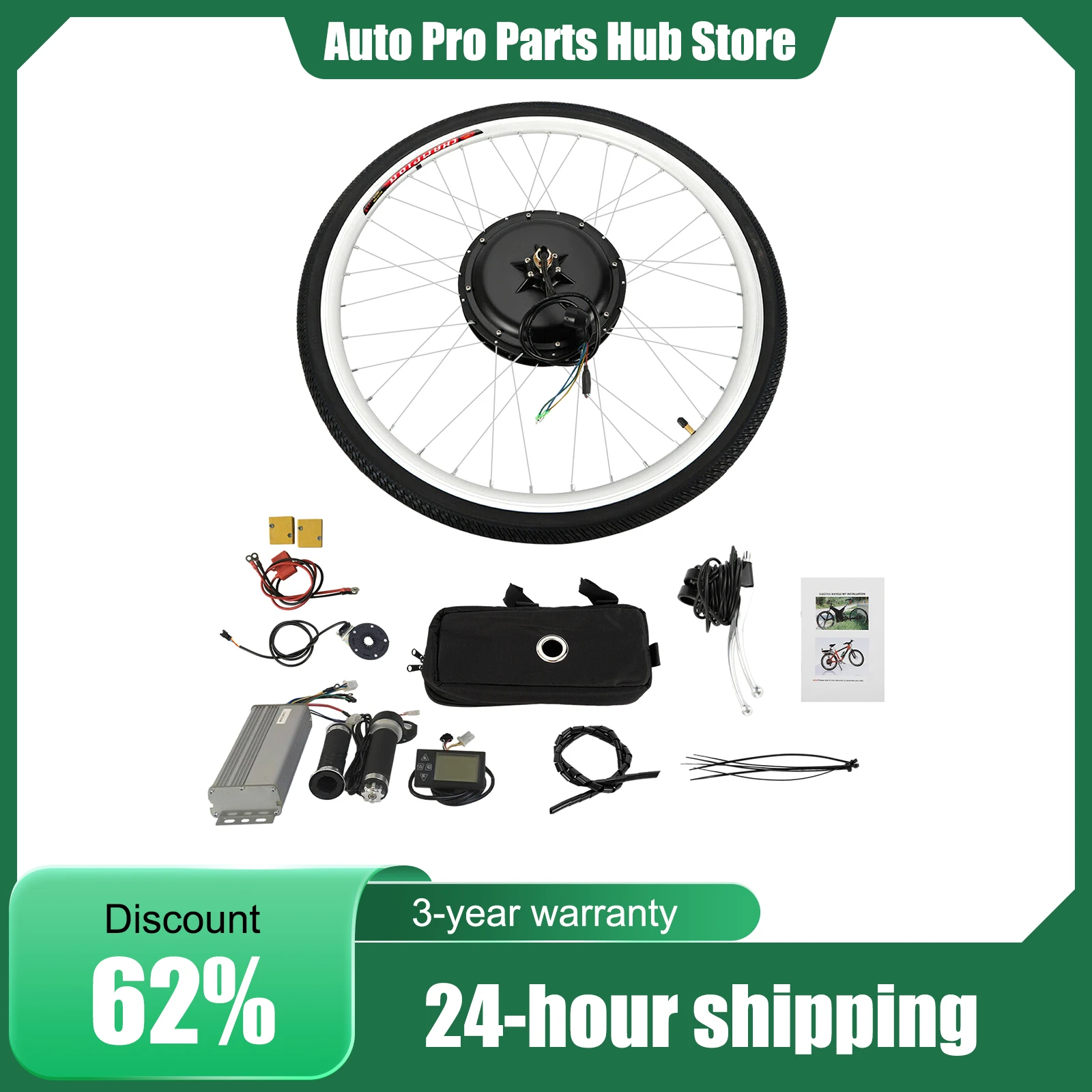 Zestaw do konwersji roweru elektrycznego 28 cali, 48V 1000W, zestaw do konwersji tylnego koła roweru elektrycznego, konwersja roweru elektrycznego z silnikiem w piaście.