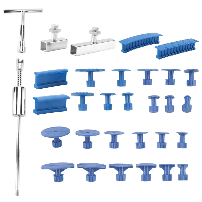 【Prix Goutte! !】Kit d'outils de débosselage sans peinture pour voiture, extracteur de bosses de voiture, outil de débosselage en tôle, outil de débosselage de voiture