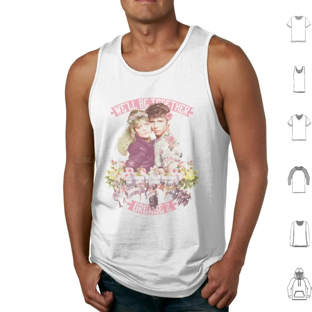 Grease 2-Floral Tank Tops Vest Sleeveless Grease 2 Stephanie Michael Rydell School