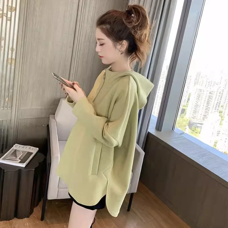 

Hooded Hoodie For Women in Autumn and Winter 2024 New Loose Fitting Korean Version Westernized and Lazy Style Jacket top Trendy