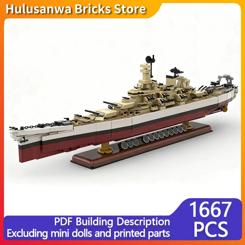 

Линкор класса Iowa WW2, военные сосуды, модель MOC, строительные кирпичи, военное оборудование, модульные технологии, подарки, праздничные детские игрушки