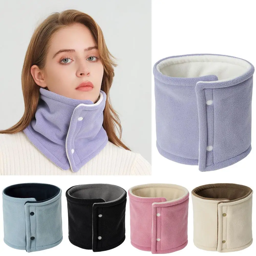 

Two-sided Plush Neck Warmer Soft Knitted Thickened Lining Sport Scarf Skating Running Women Men Cold-proof Collar Keep Warm