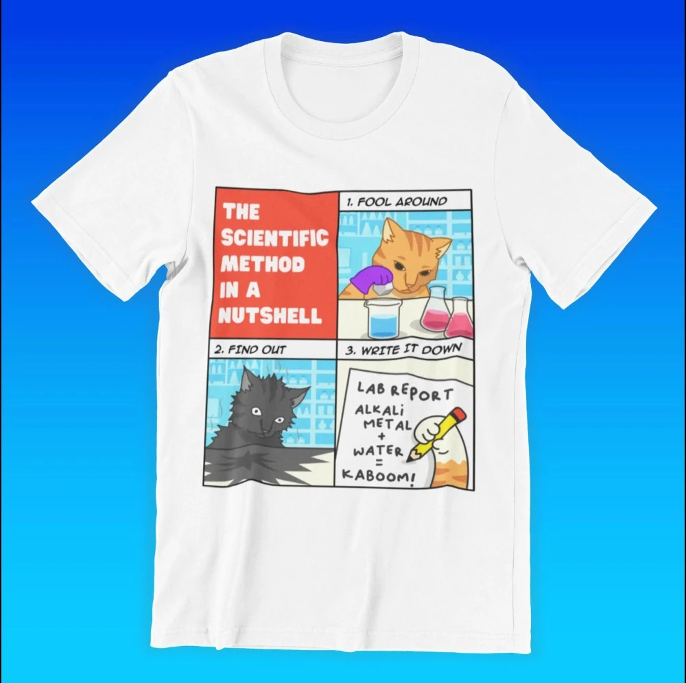 The Scientific Method T-shirt Funny Science Shirt Chemistry Teacher Gift Biology Shirt Men's T-shirts for Summer Unisex