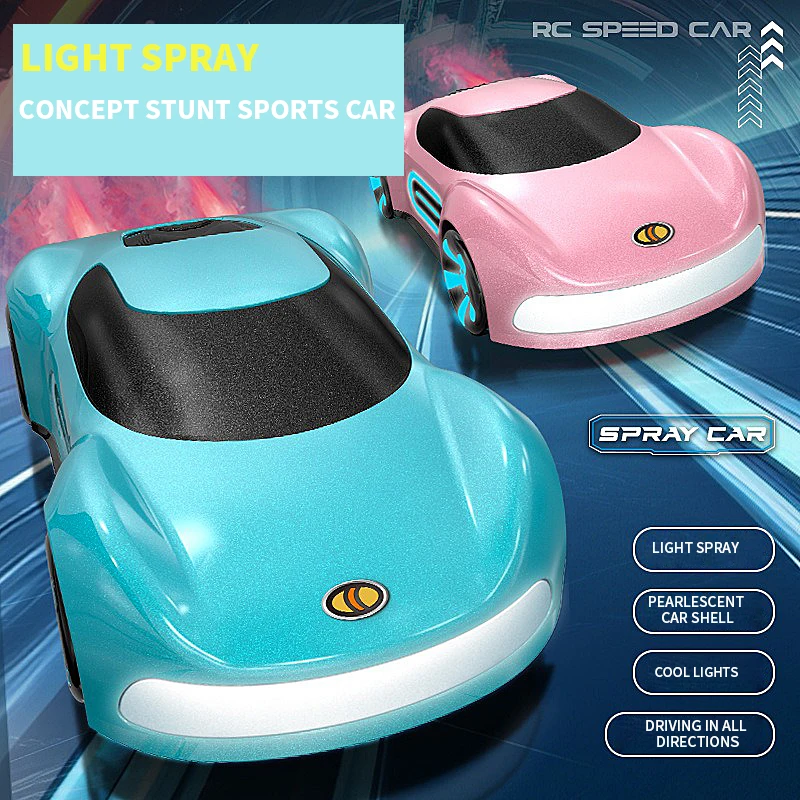 Cool spray Concept Car 2.4G Remote Control Car Toys Children's Music Drift Car Electric Toys