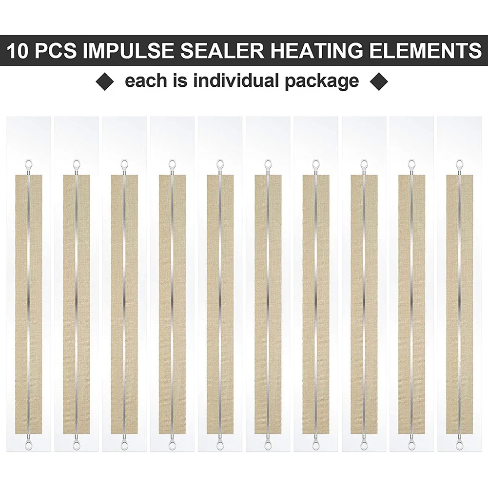 10 Pieces Impulse Sealer Replacement Parts Impulse Sealer Heating Elements Service Spare Repair Parts Kit for FS-400 Vogue