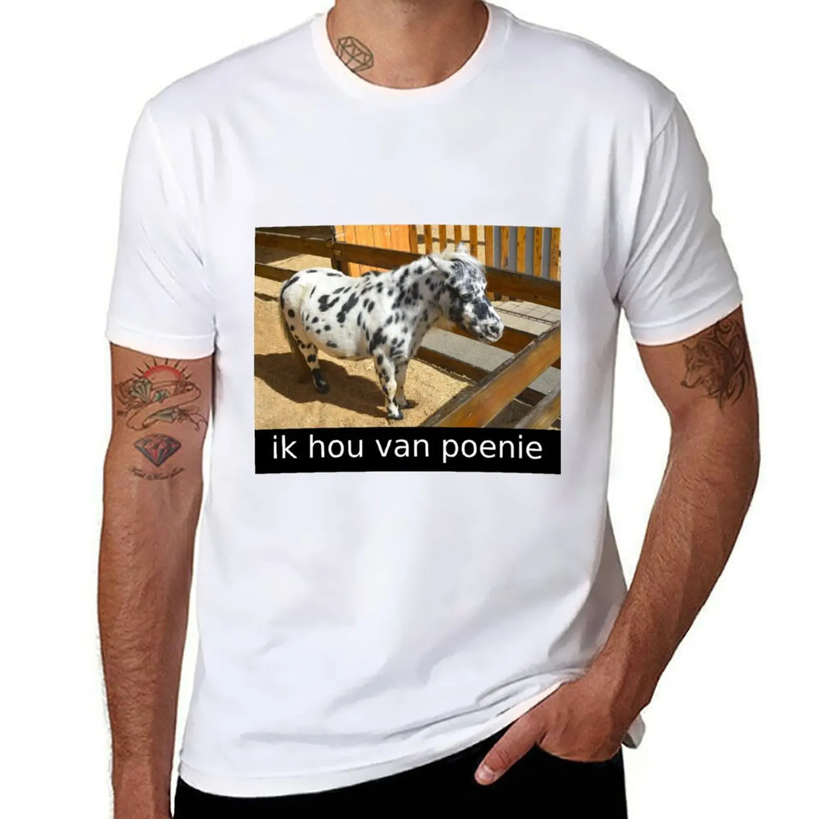 

ik hou van poenie T-Shirt basketball graphic tees fashion shirts tops boys animal print compression shirt men