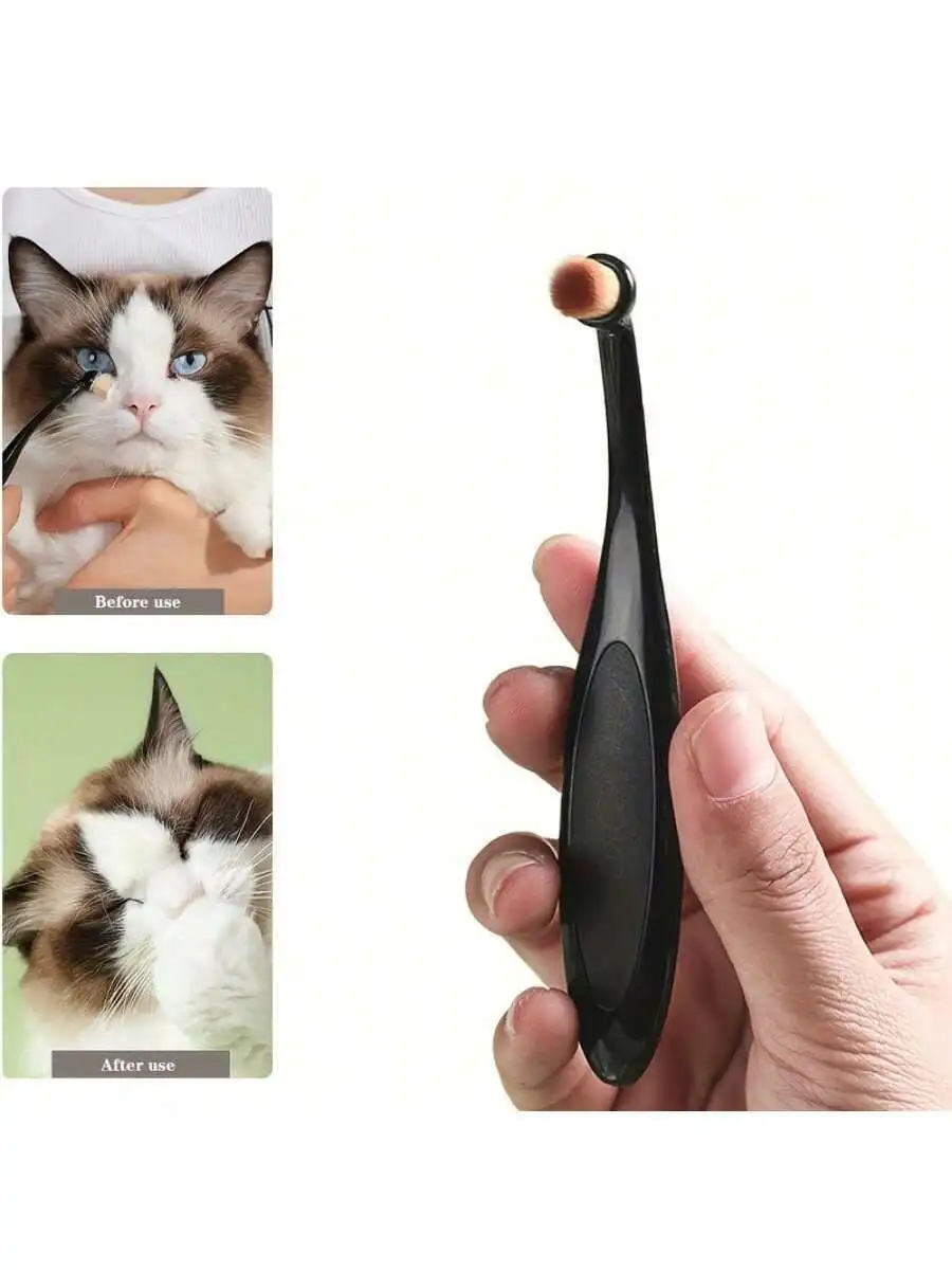 Scheurvlekverwijderaar/borstel voor huisdieren, gezichtsreinigingstool voor mee-eter/stimulator voor katten en honden Oogreiniging