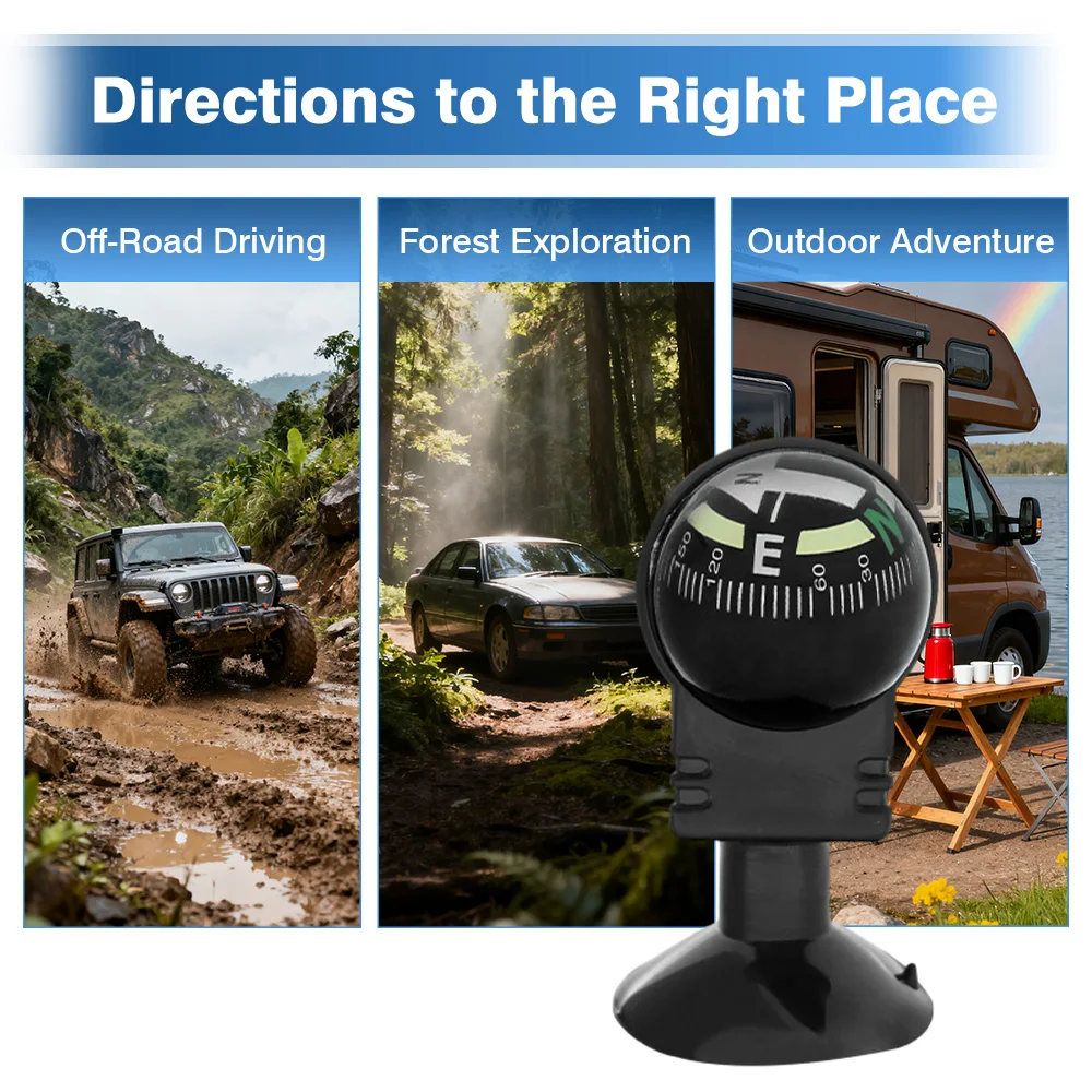 

Car Dash Mount Compass Navigation Digital Marine Voyager Mini Ball Dash Dashboard Unversal For Car Watercraft Boat Caravan Truck