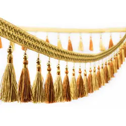1m Tassel Fringe Trim Sewing Crafts Trimmings Edging Curtains Beaded Lace Braid DIY Sewing Craft Ribbon Curtain Sewing Accessory