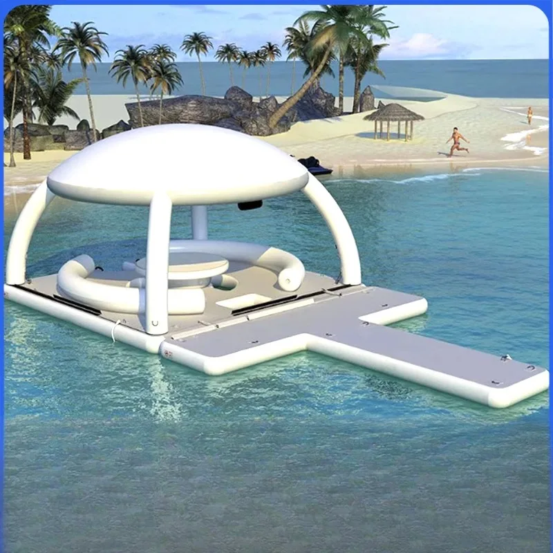 Inflatable floating table tent leisure and entertainment bar sea bed board multi-person supplies