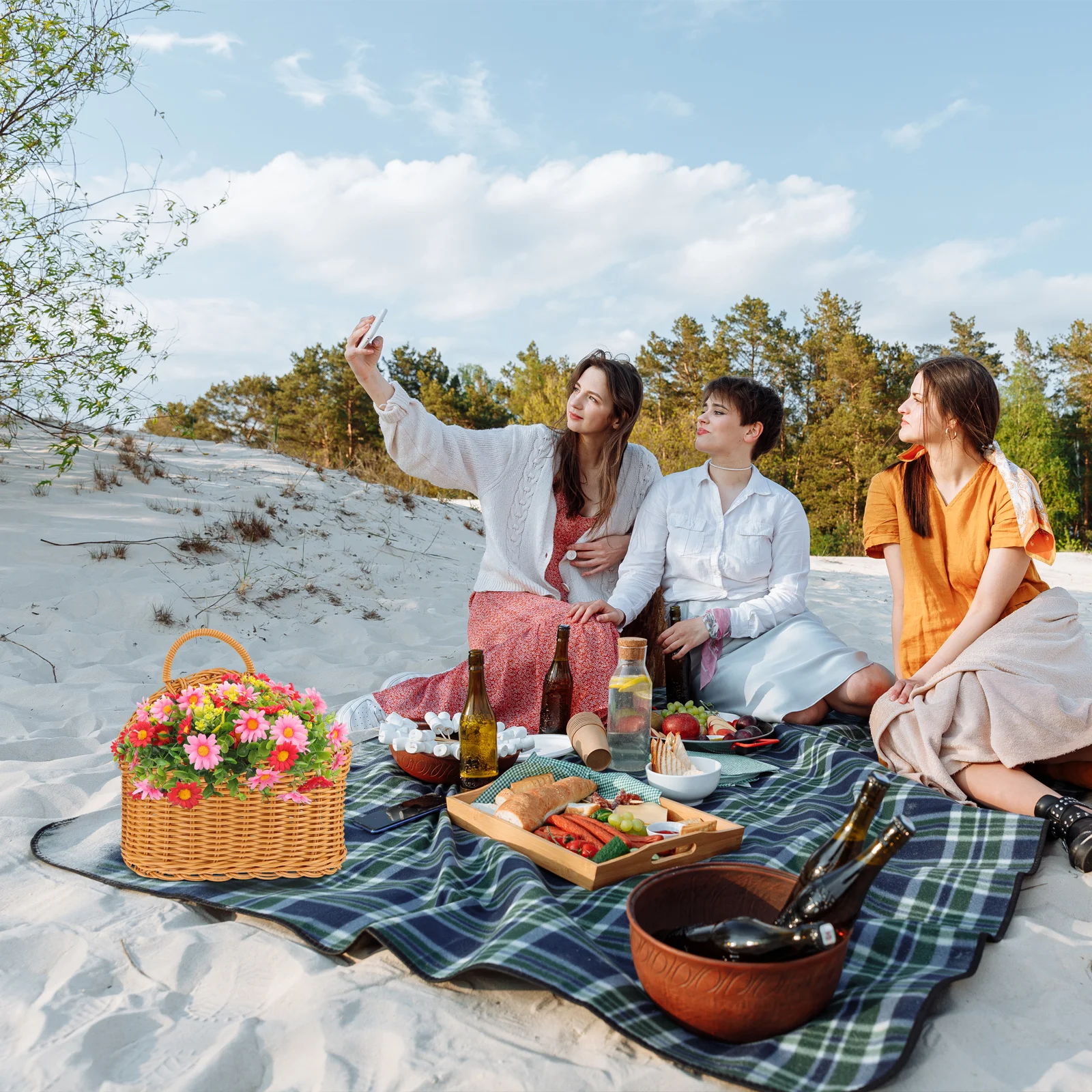 

2Pcs Hanging Basket Wall Storage Organizer Woven Flower Plant Basket Kitchen Door Bedroom Living Room Decor Sundries Organizer