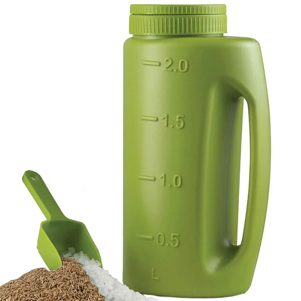 

Up to 70 Oz Hand Spreader Shaker With 1 Scoop Multiple Seed Spreader ABS Opening Sizes Fertilizer Spreaders
