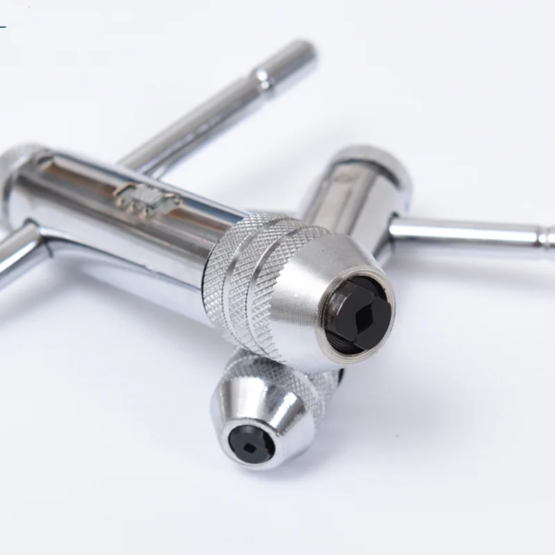 Ratchet Wrench Adjustable T-Handle Holder Tap With M3-M8 Machine Screw Thread Metric Plug T-shaped Drill Set Workshop Hand Tool
