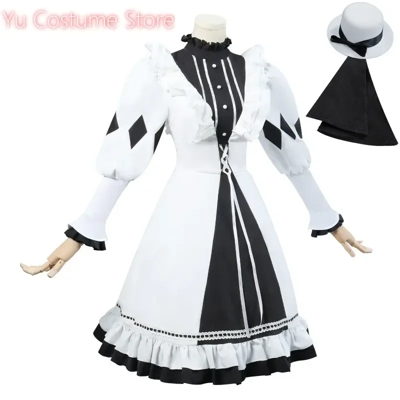 فساتين يو أزياء Asahina Mafuyu التأثيرية وقبعة Kowareta Sekai إلى Utaenai Miku Nightcord في أزياء المسرح الخاصة
