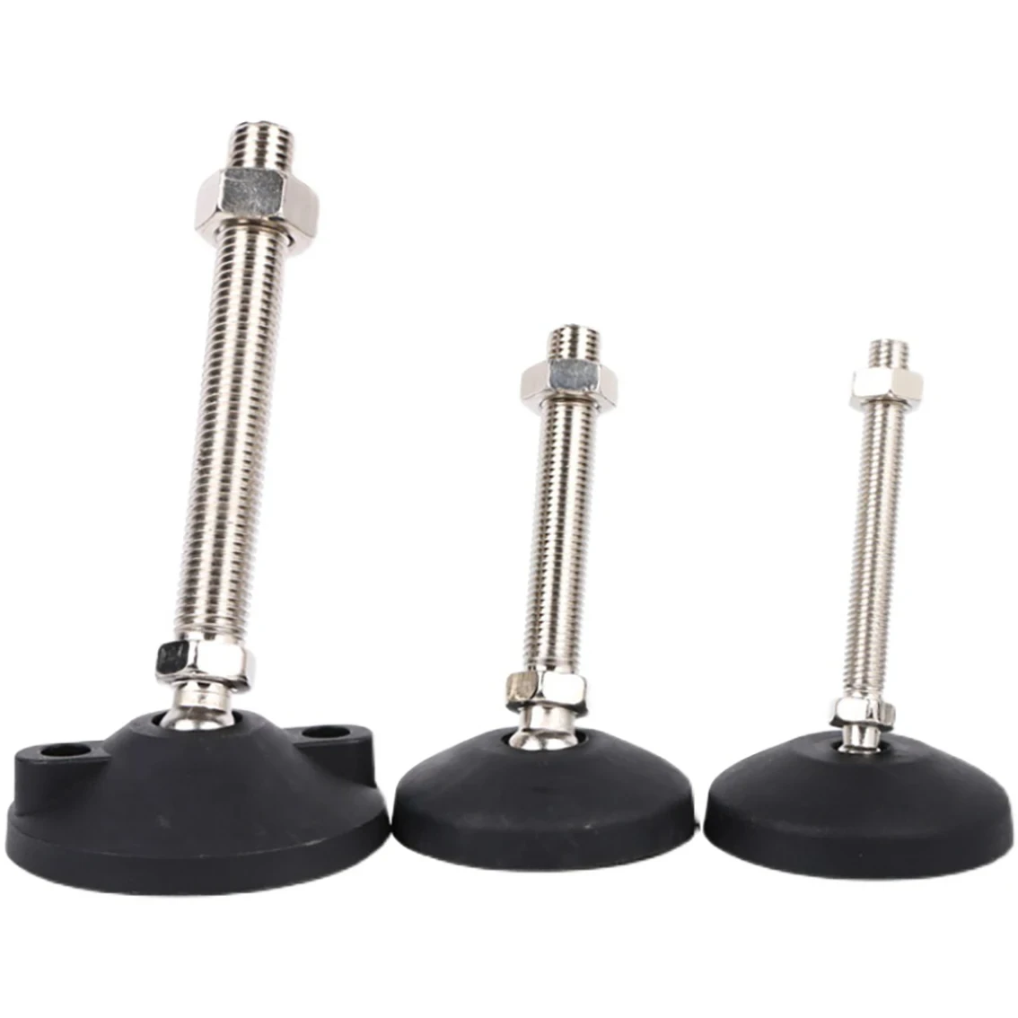 1PCS Adjustable Lathe Support Leg Dia 80mm Threaded Adjustable Hhorizontal Foot Rotating Nylon Base Hinged Support Leg M12-M18