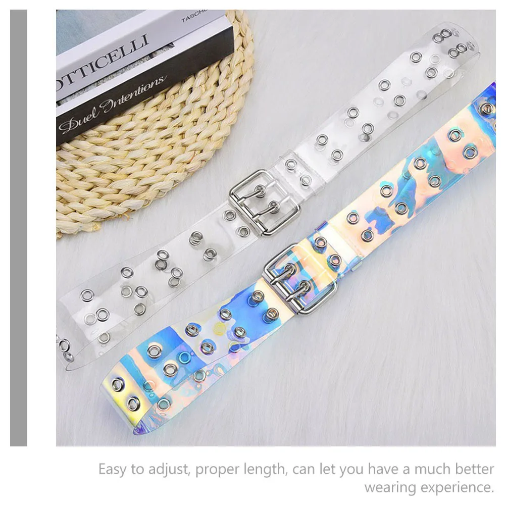 

2Pcs Stylish PU Waist Belts for Women Dress Pants Buckle Unique Color Design Everyday Wear Dress Belts for Women