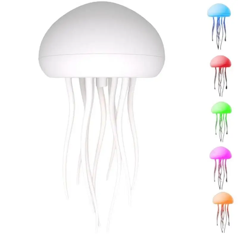 LED Jellyfish Lamp Cute Voice Controlled Jellyfish Bedside Lamp For Bedside Desk Decorative Atmosphere Lighting