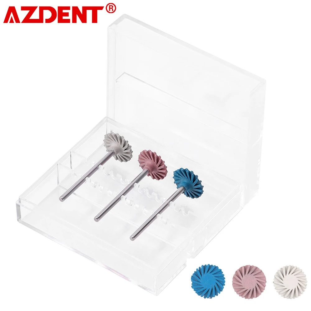 

AZDENT 3PCS/Box Dental Composite Polishing Disc Kit Diamond HP 2.35mm Polisher Coarse Medium Fine 14mm Wheel Dentist Accessories