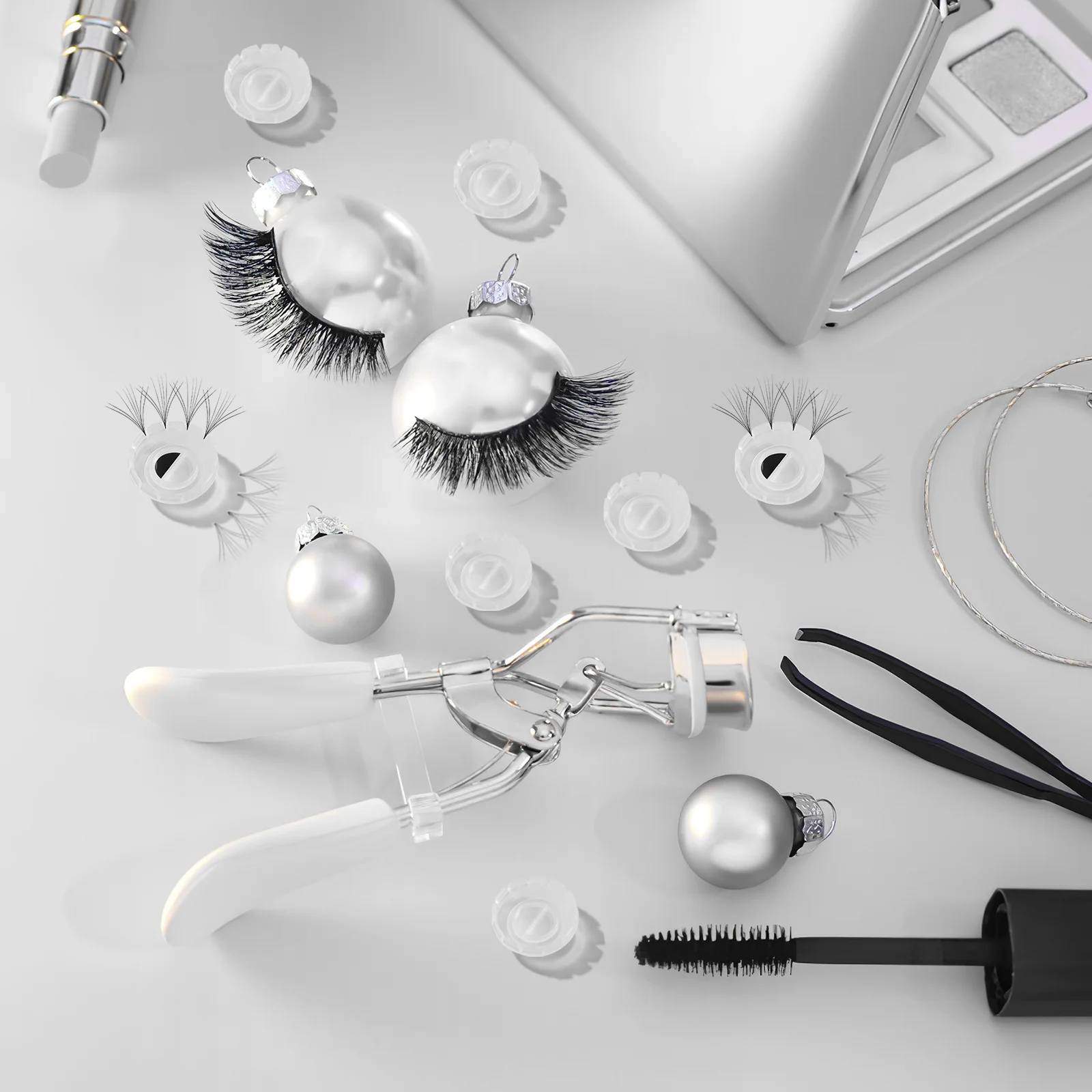 

100pcs Flowering Grafting Eyelash Reusable Waterproof Durable Easy Clean Professional Home Use Eyelash Extension Tools