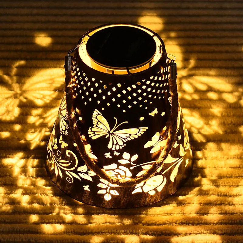 

Directly from the manufacturer Cross-border wrought iron solar light butterfly projection light courtyard lawn outdoor decoratio