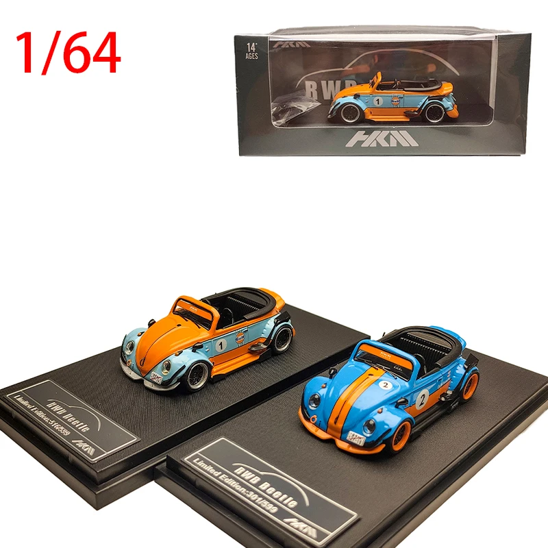 

New Stock Diecast Model Car 1:64 RWB Alloy Gulf Car Model Toys for Boys Gift Collection Display Hobby Original Box