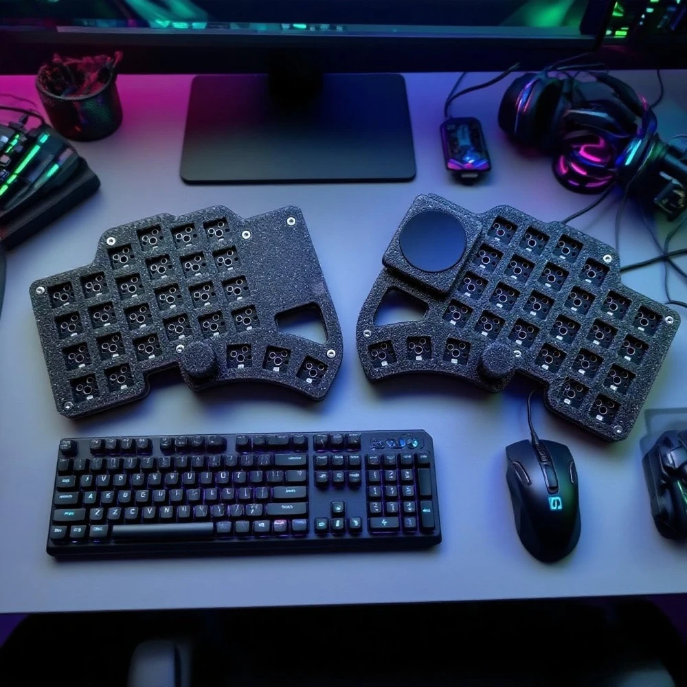 Dilemma Max سبليت مجموعة لوحة المفاتيح Choc/MX مخصص السلكية أحادية الوضع Hotswap مقبض لوحة المفاتيح لوحة اللمس قارورة Teclado ألعاب الملحقات