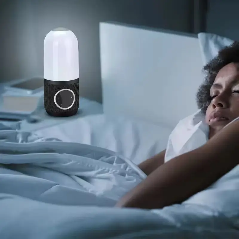 

Умная колонка для сна с теплым светом, Bluetooth, белым шумом, настольная, прикроватная, 360° ° светящийся ночник с эффектом окружающего освещения и подсветкой сабвуфера