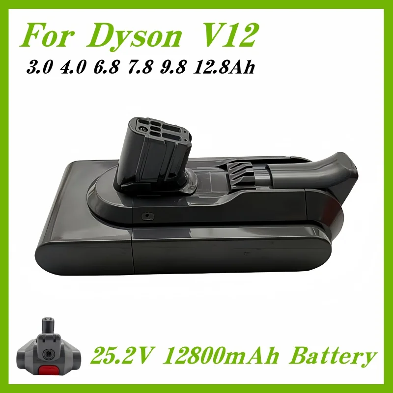 New Battery for For Dyson V12 Detect Slim Cordless Compatible lpega Models SV20, SV30, SV35, SV46 Vacuum Cleaner 25.5V 12800mAh