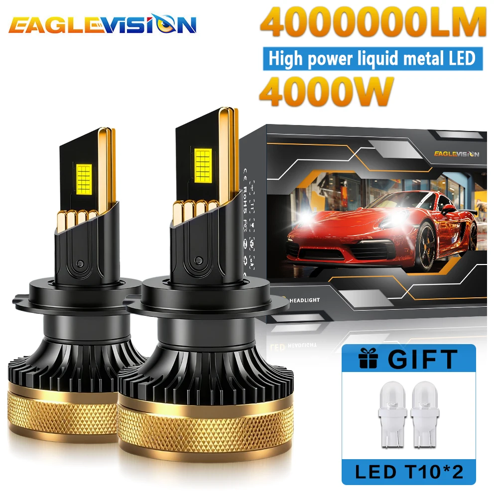 

EAGLEVISION 4000W White Lamp Projector Headlight Led Canbus 12v 24v HB3 HB4 9012 H1 H4 H7 H11 Auto Light