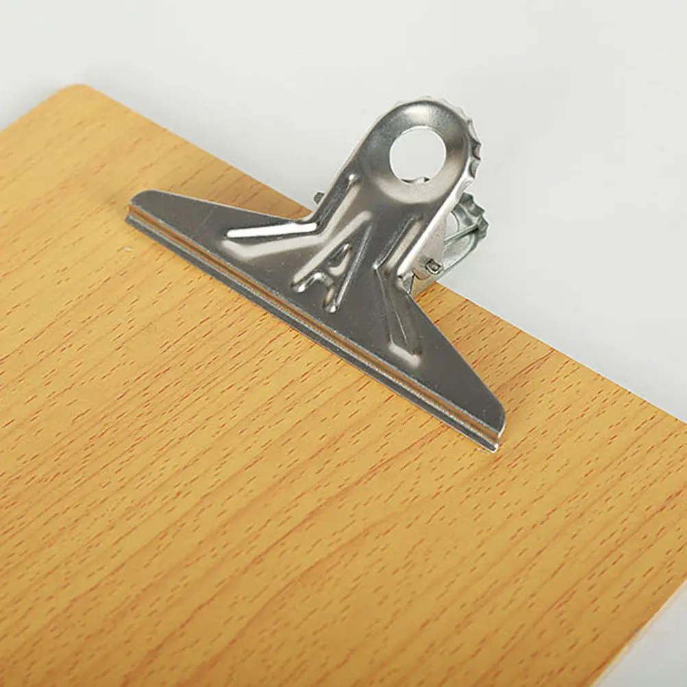 

6Pcs A4 Letter Size Folder Clipboard Premium Wooden Hardboard Strong Clamp Clip Office Work Use Clipboard Clip