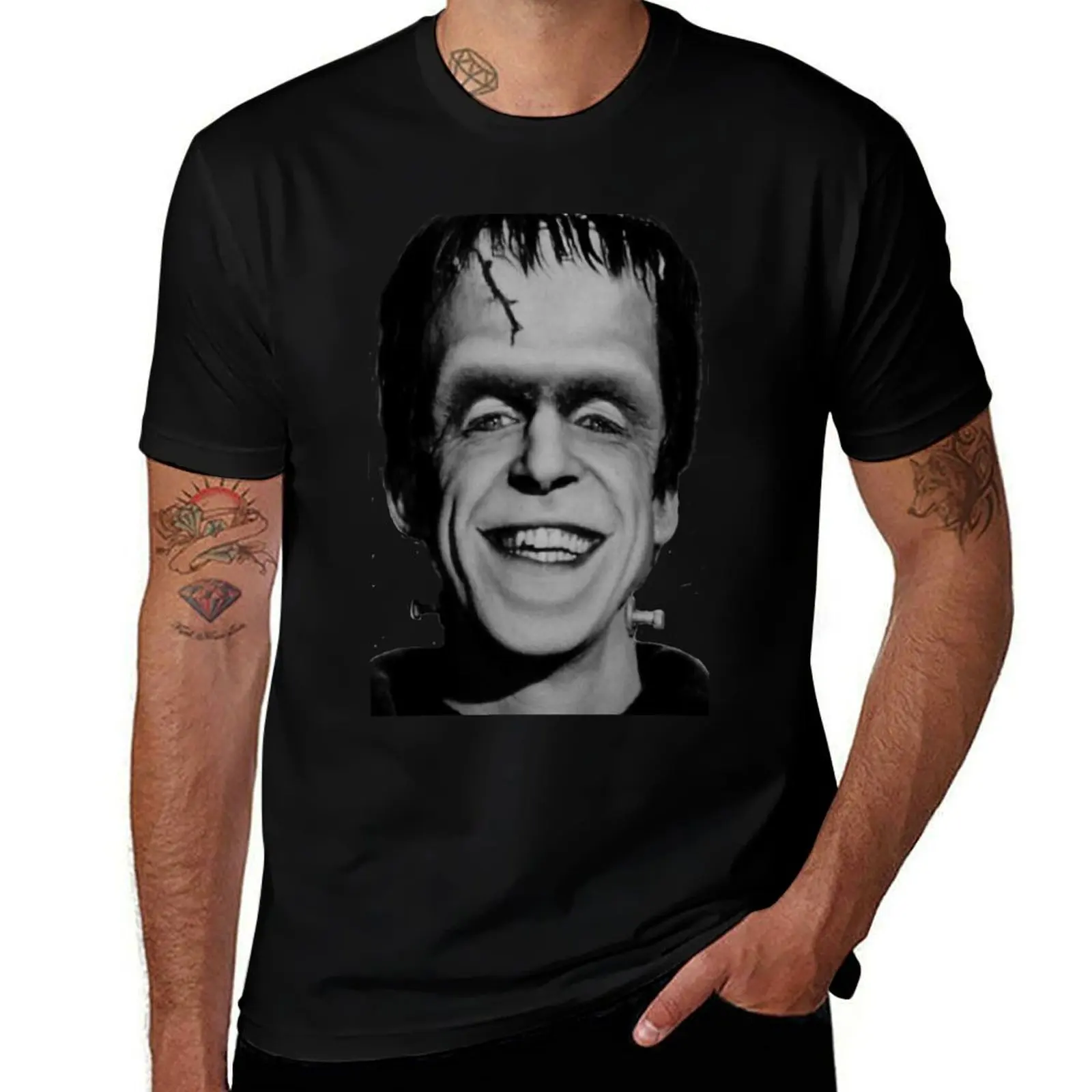 Herman Munster Profile T-Shirt Big and Tall Solid Color T-Shirt