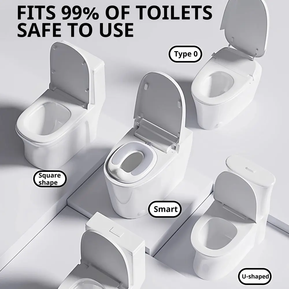

Splash Proof Design Children's Toilet Seat Toilet Training Hanging Potty Training Toilet Seat Non-Slip Portable Toilet Seat