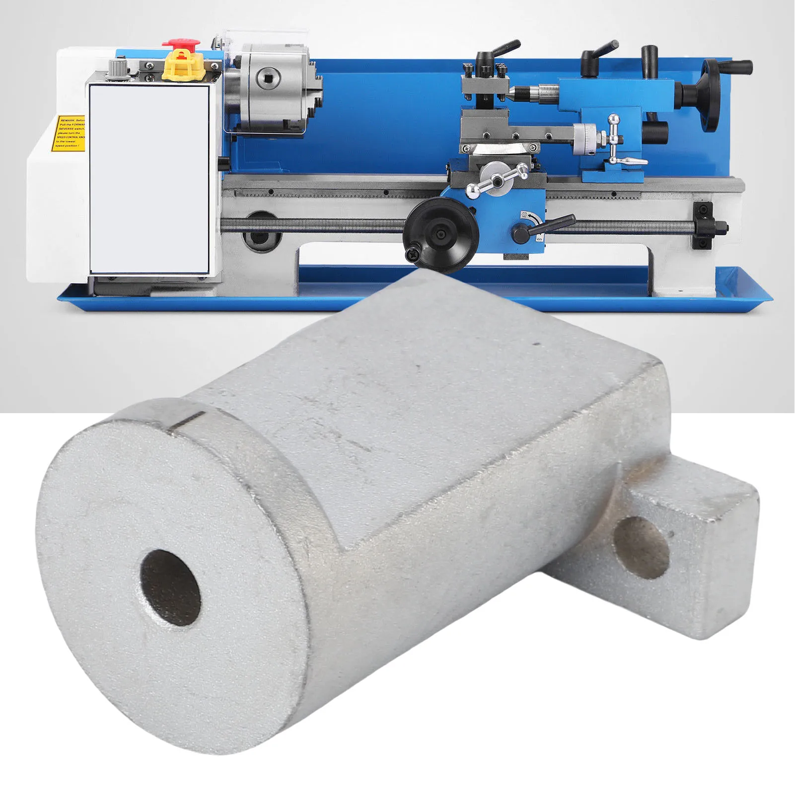 Lathe Tool Holder Base Aluminum ≥310MPa Tensile Strength Long Lasting Rugged Mini Lathe Saddle Support Assembly for Handicraft