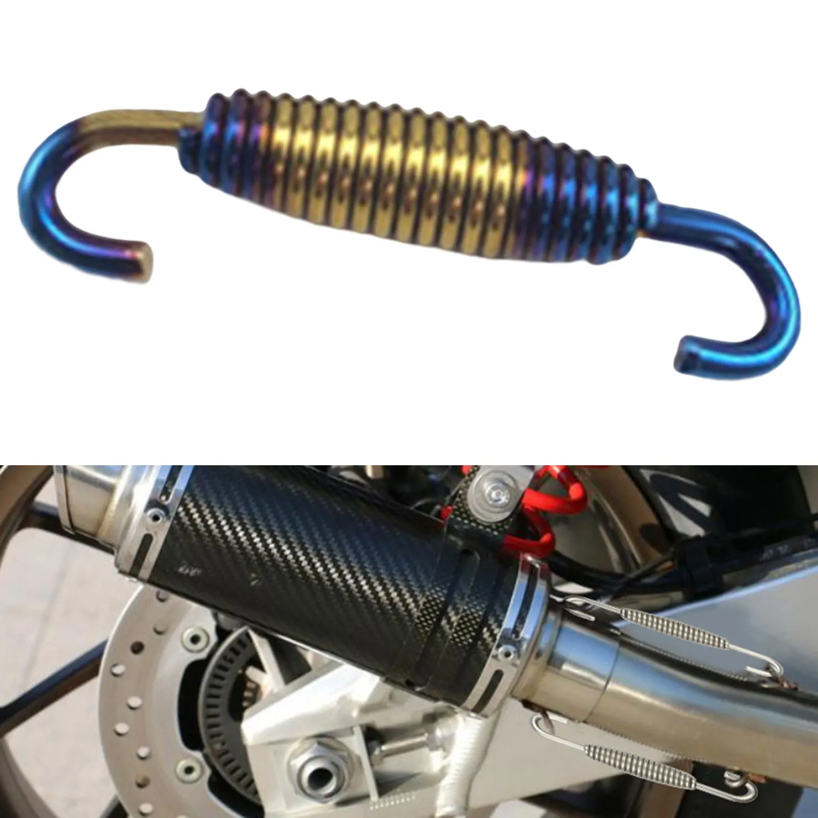 55mm 68mm Motorcycle Exhaust Pipe Spring Hook Heavy Duty Durable 304 stainless steel ATV Motorbike Exhaust Pipe Springs Hooks