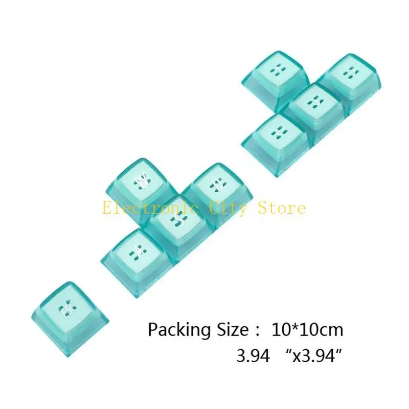 ABS Keycap WASD Direction Esc 9 Keys Keycap Double-Shot Upgrade Ema Profile for HU8D
