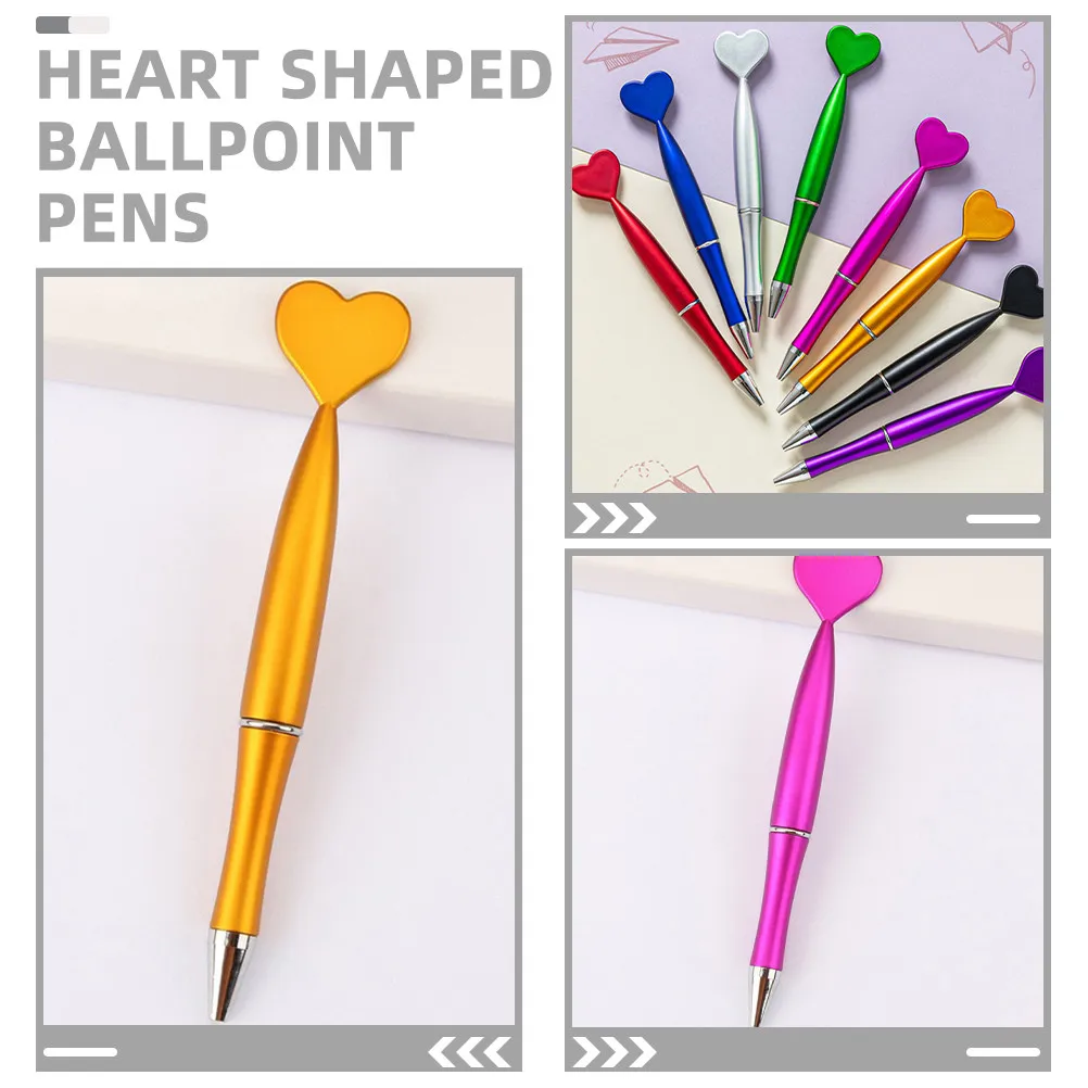 40Pcs Heart Ballpoint Pen For Pens For Diary Writing Christmas Party Favors Shape Novelty Retractable 0MM Gel Ink