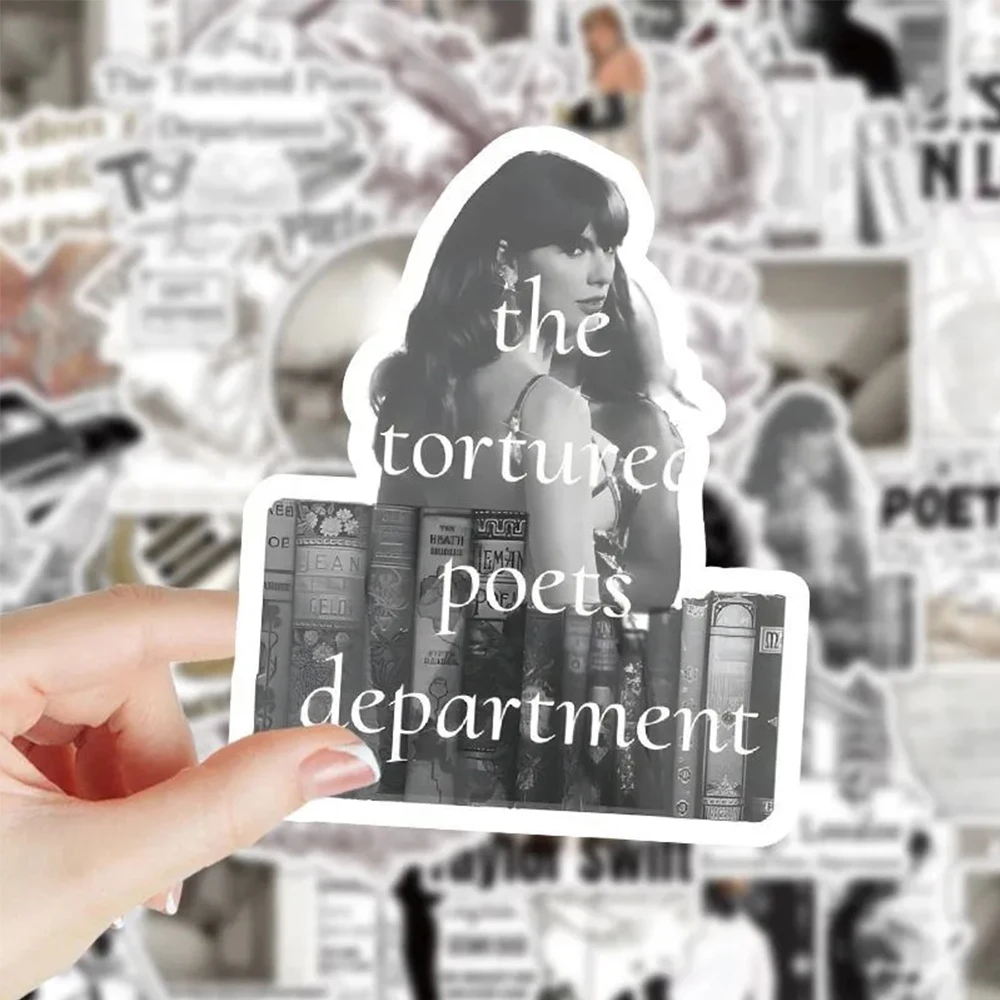 10/30/53pcs Hot Singer Album The Tortured Poets Depertment Stickers Decals DIY Laptop Guitar Notebook PVC TTPD Sticker Kids Toys